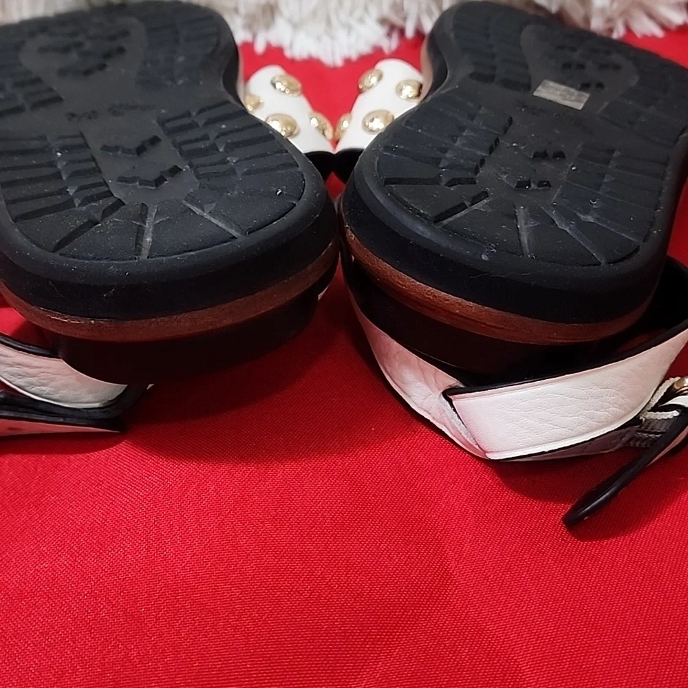 Coach Dannie Women's Gold and White Sandals - Picture 7 of 8